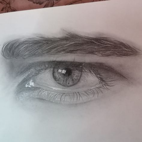 Eye realistic drawing tutorial pencil and charcoal sketch Guy Eyes Drawing Realistic, Male Eyes Drawing Reference Realistic, Guys Eyes Drawings, Men Eye Drawing, Man Eyes Drawing Sketch, Chad Drawing, Eye Reference Drawing Male, Eye Drawing Male, Male Eyes Sketch