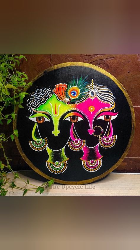 This art piece by @theupcyclelife is like a stunning colourful explosion! Made using Fevicryl Neon Colours, we can just keep admiring this DIY Radha Krishna artwork for hours. Thank you for sharing your art with us @theupcyclelife Credits: @theupcyclelife Neon Colour Painting, Krishna Ji Painting, Krishna Artwork, Radha Krishna Painting, Colours Painting, Neon Colours, Neon Painting, Colour Painting, Concept Ideas