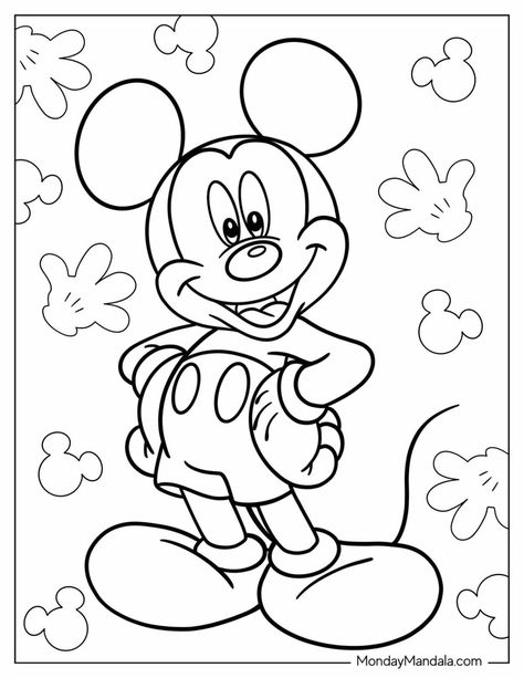 Colouring Sheets Disney, Mickey Mouse Colouring Sheet, Mickey Mouse Outline Drawing, Mickey Mouse Clubhouse Coloring Pages, Mickey Mouse Birthday Coloring Pages, Disney Free Printable Coloring Pages, Disney Crafts For Kids Art Projects, Mickey And Minnie Coloring Pages, Disney Coloring Pages Free Printable