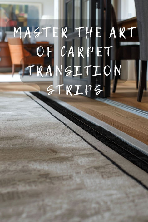 Perfect your flooring with seamless carpet transition strips! 🚪🔨 Learn how these essential pieces can enhance the flow between different floor types. Click to discover the best choices for your home! 🏡 #FlooringTips #CarpetTransition #HomeImprovement #SeamlessFloors #DIYHome Wood To Carpet Transition Living Room, Carpet Transition Strip, Carpet To Carpet Transition Ideas, Carpet To Tile Transition, Floor Transitions, Floor Transition Strip, Different Types Of Flooring, Transition Flooring, Transition Strips