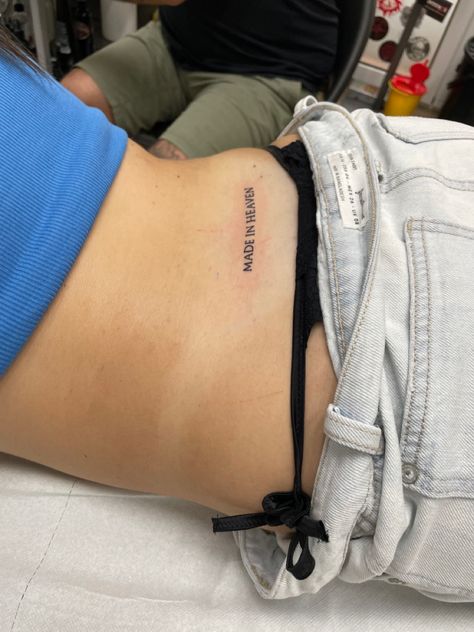 Made In Heaven Tattoo, Heaven Tattoos, Sharpie Tattoos, Muster Tattoos, Pretty Tattoos For Women, Cute Tiny Tattoos, Dope Tattoos For Women, Cute Small Tattoos, Thigh Tattoos Women