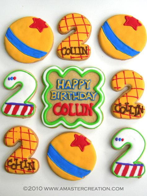 Collin Toy Story Cookies, Toy Story Theme, Party Themes For Boys, Toy Story Birthday Party, Birthday Toys, Toy Story Birthday, Toy Story Party, Party Toys, 3rd Birthday Parties