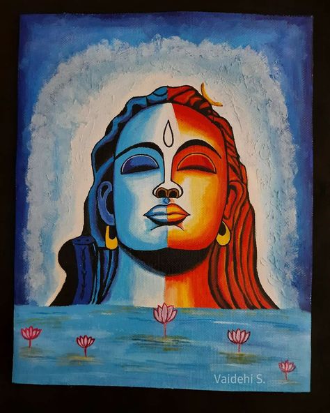 Drawing Of Lord Shiva, Oil Pastel Drawings Easy, Oil Pastel Drawings, Pastel Drawing, Hand Painting Art, Hand Painting, Lord Shiva, Oil Pastel, Painting Art