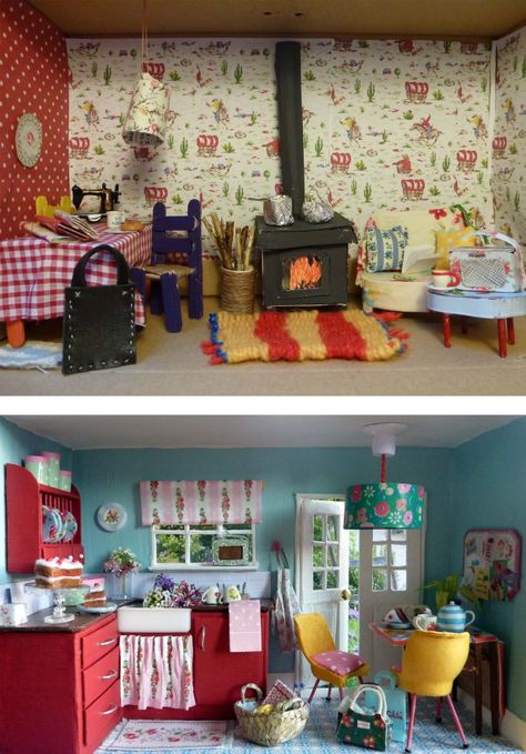 Cath Kitson lastest competition winners! Dream room in a shoe box!!  Dec. 2013 Mini Shoe Box Bedroom, Shoe Box Room Project, Shoe Box Diorama Projects, Shoe Box House, Shoebox Room, Shoebox Dollhouse, Shoebox House, Shoe Box Art, Shoe Box Diorama