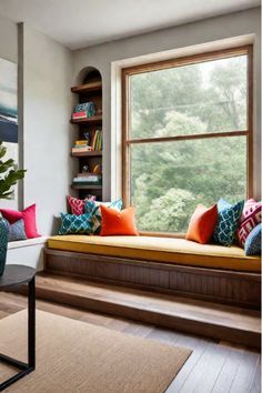 #BEAUTY ,#REALATIONSHIPS #Fashion #Outfits #Winter Outfits #Animals Windows Bench Seat, Window Bench And Bookshelves, Contemporary Window Seat, Low Window Seat, Window Seat Bookshelves, Modern Window Seat, Builtin Bookshelves, Cozy Window Nook, Window Seat Ideas