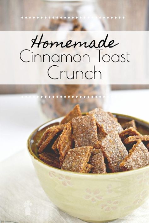 Breakfast is the most important meal of the day, make it special by learning how to make your own homemade cereal with this Cinnamon Toast Crunch recipe! #homemadecereal #cinnamoncrunchcereal #glutenfree #glutenfreecereal #fromscratch #makeyourown #allergenfriendly Homemade Cinnamon Toast, Cereal Recipes Homemade, Miel Pops, Cereal Healthy, Cinnamon Toast Crunch Cereal, Food Alternatives, Homemade Cereal, Morning Meals, Gluten Free Cereal