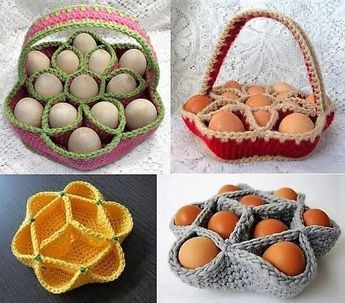 Crochet Christmas Gifts, Confection Au Crochet, Crochet Chicken, Easter Crochet Patterns, Crochet Wool, Egg Basket, Crochet Kitchen, Crochet Simple, Crochet Videos Tutorials