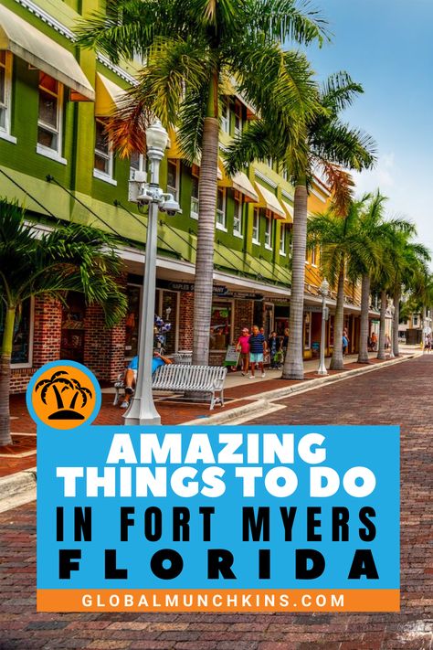 Fort Myers is famous for its beaches, water sports, and being a gateway to many more islands. Like the rest of Florida, Fort Myers typically is sunny 340 days out of the year, making it the absolute best place for a tropical vacation. Apart from being bright, Fort Myers has a lot to offer regarding history dating back to the 1920s. #funtravel Florida Vacation Spots, Fort Myers Beach Florida, Florida Travel Destinations, Florida Adventures, Road Trip Adventure, Fort Myers Beach, Vacation Usa, Fort Myers Florida, Us Travel Destinations