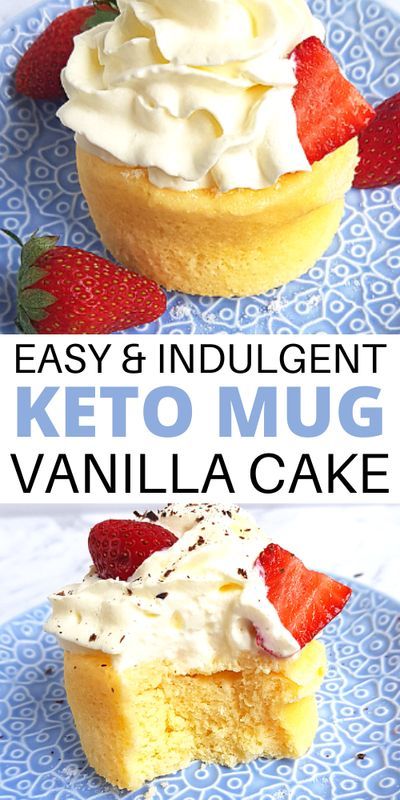 Crazy-good keto vanilla cake in a mug recipe. If you�re looking for keto friendly desserts, try this simple keto mug cake! Learn how to make an easy keto vanilla mug cake for one no egg mug cake! #ketodesserts #ketomugcake Vanilla Cake In A Mug, Keto Vanilla Mug Cake, Keto Vanilla Cake, Vanilla Mug Cake, Low Carb Mug Cakes, Keto Chocolate Mug Cake, Keto Mug, Chocolate Chip Mug Cake, Cake In A Mug