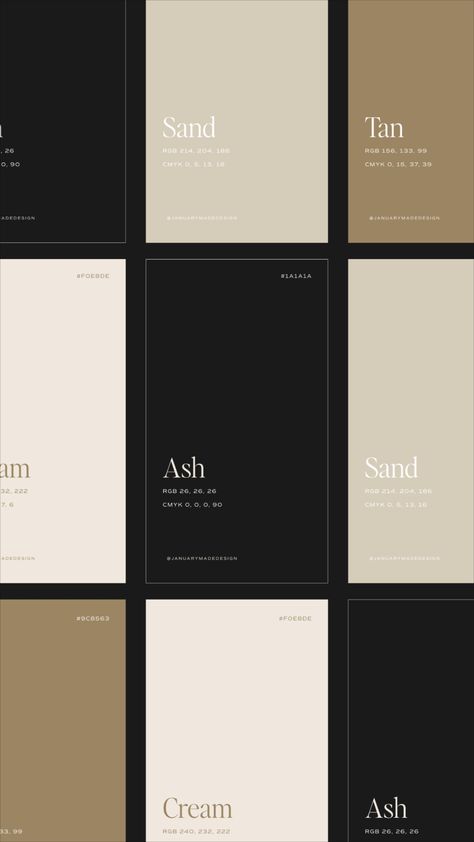 Soft, neutral, natural tones curated for our custom branding clients. Soothing earthy hues creating a sense of calm, understated elegance of gentle, muted tones that speak volumes in their subtlety. 

We create each palette exclusively for our branding clients, and match each colour to your unique audience and brand tone. Stand out with a bespoke brand from January Made Design Branding Color Palette Neutral, Aesthetic Color Palate, Colour Scheme Neutral, Brand Colors Neutral, Neutral Business Color Palette, Dark Earth Tones Colour Palettes, Elegant Logo Color Palette, Earthy Muted Color Palette, Unique Brand Colors