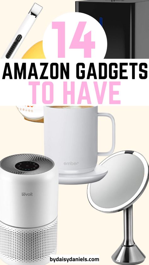 You're going to love these 14 amazon home gadgets to have this year! New Gadgets 2024, Amazon Must Haves Electronics, Best Amazon Gadgets, Amazon Must Haves Gadgets, 2024 Must Haves, Home Gadgets Must Have, Amazon Bathroom Gadgets, Best Devices For College, Amazon Must Haves 2024