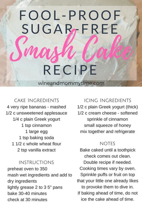 First Birthday Food, Healthy Smash Cake, Smash Cake First Birthday, Smash Cake Recipes, Baby First Birthday Cake, First Birthday Cake Smash, Mommy Time, Birthday Cake Recipe, First Birthday Cake