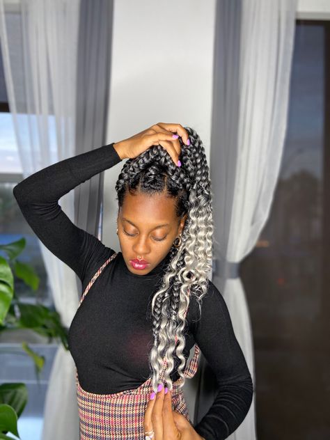 Knotless Large Braids, Large Braids, Curls Braids, Spiral Curls, Knotless Braids, Braids For Black Women, Braid Styles, Dreadlocks, Braids