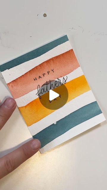 Becca Courtice on Instagram: "DIY an easy Father’s Day card with me 😍🎨

I mean you could run to the store to grab a last minute Father’s Day card... OR craft this EASY one that your pops is sure to appreciate.😉

For the full tutorial, comment ‘TV’ and I’ll send over my new video sharing the exact supplies and steps you need to follow for this final card design. I hope you LOVE it!!" Valentines Day Craft For Dad From Daughter, Father's Day Video, Instagram Diy, Fathers Day Cards, Happy Father, Art Crafts, Diy Cards, Last Minute, Card Craft