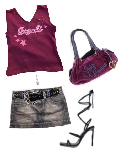 Riot Grrrl Fashion, Mc Bling, 2000 Aesthetic, Mcbling Fashion, Trashy Outfits, Aesthetic Png, 2000s Fashion Trends, Downtown Outfits, 2000s Fashion Outfits