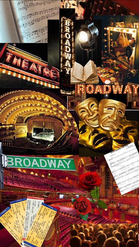 Theater Production Aesthetic, Musical Theatre Collage, Musical Theatre Major Aesthetic, Theater Kid Wallpaper, Theatre Wallpaper Aesthetic, Musical Theatre Wallpaper Iphone, Thespian Aesthetic, Teather Stage Aesthetic, Musical Aesthetic Theatre