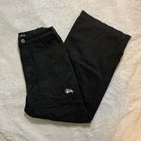 black stussy wide leg pants Stussy Jeans, Stussy Pants, Pants Ideas, Cargo Style, Mens Fashion Casual, Fashion Casual, Leg Pants, Wide Leg Pants, Wide Leg