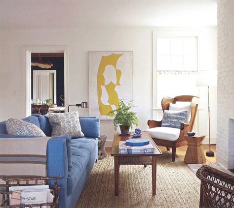 Tom Scheerer, Blue And Yellow Living Room, Baroque Decor, Sag Harbor, Modern Room, Living Room Inspiration, Modern Interior Design, Interior Design Inspiration, Interior Inspiration