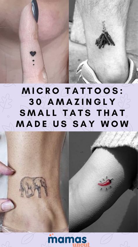 Micro Tattoos: 30 Amazingly Small Tats That Made Us Say Wow Mini Tattoos Micro, Back Of Neck Dainty Tattoo, Tattoo For The Wrist, Symbol For Mom Tattoo, Micro Memorial Tattoo, Best Location For Small Tattoo, Best Tiny Tattoos For Women, Tiny Female Tattoos, Where To Get A Small Tattoo