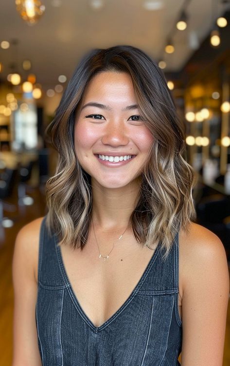 The%20Best%20Layered,%20Shoulder-Length%20Hair%20Ideas%20of%202024-25 Choppy Shoulder Length Hair, Shoulder Length Hair With Layers, Haircut Idea, Shoulder Length Layered Hair, Shoulder Length Layered, A Blowout, Choppy Haircuts, Layered Hair With Bangs, Layered Curly Hair