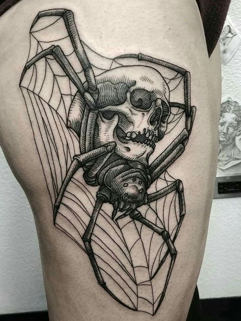 Tattoo uploaded by Trazex Music • Skulltula, The Legend Of Zelda • Tattoodo Indie Tattoo, Zelda Tattoo, Engraving Tattoo, Insect Tattoo, Tattoo Work, Blackwork Tattoo, Creative Tattoos, Life Tattoos, Big Tattoo