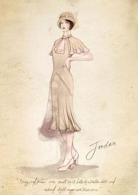 The Great Gatsby Costume Design Gatsby Movie, The Great Gatsby 2013, Jordan Baker, Costume Design Sketch, Jordan Dress, Gatsby Costume, Baz Luhrmann, I Love Cinema, Gatsby Style