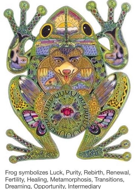 Frog was my first ever spirit animal and to this days holds special meaning to me. Their energy is light and carefree bringing happiness and levity. Totem Animals, Animal Spirit Guides, Animal Medicine, Animal Guides, Power Animal, Animal Totem, Animal Spirit, Frog Art, Earth Art