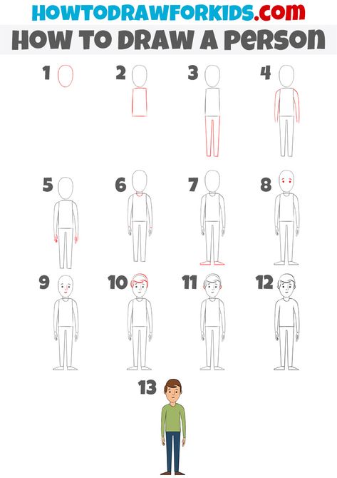 Draw A Person, Tree Drawings Pencil, Got7 Fanart, Human Body Drawing, Easy Drawing Steps, Person Drawing, Drawing Tutorials For Kids, Human Drawing, People Videos