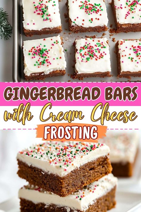 Gingerbread Bars, Bars With Cream Cheese Frosting, Bars With Cream Cheese, Easy Bar Recipes, Measuring Flour, How To Make Gingerbread, Pumpkin Spice Donut, Bread Bun, With Cream Cheese Frosting