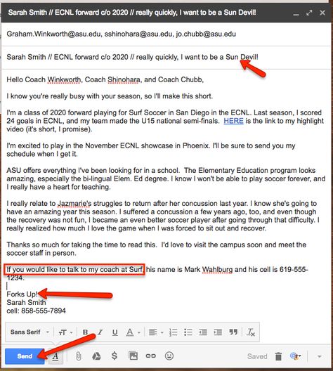 Emailing college coaches: HOW to make it personal - SoccerNation Basketball Workouts Training, College Letters, College Recruiting, College Football Season, Soccer Season, Basketball Workouts, College Baseball, College Soccer, Coaching Volleyball