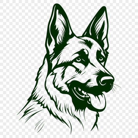 Free Beautiful German Shepherd Decal German Shepherd Vector Art, German Shepherd Drawing Sketches, German Shepherd Art Drawing, German Shepherd Drawing Easy, German Shepherd Tattoo Outline, German Shepherd Tattoo Ideas, Gsd Tattoo, Siluet Art, German Shepherd Drawing