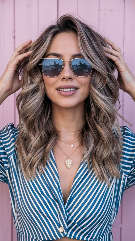 Haircuts With Long Layers, Medium Blonde Balayage, Straight Layers, Summer Haircut, Blonde Hair Styles, Long Haircut, Rich Brunette, Effortless Waves, Summer Haircuts