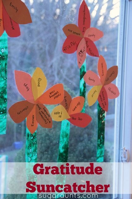 Gratitude Sun Catcher Craft Gratitude Garland, Gratitude Flower, Gratitude Party, Sun Catcher Craft, Count Blessings, Gratitude Crafts, Counting Blessings, Flower Sun Catcher, Kindergarten Spring