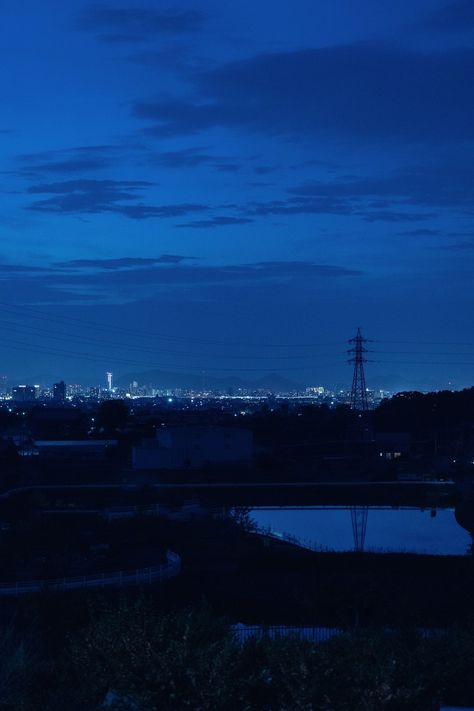 Chevy Camaro Z28, Blue Aesthetic Dark, Rainy City, Liminal Space, Space Place, Blue City, Space City, Blue Hour, Blue Springs