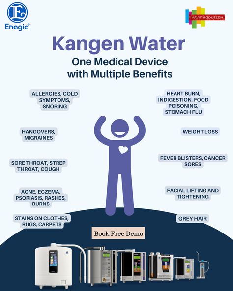 Kangen Water One Medical Device with Multiple Benefits Change your Water... Change your Life! Kangen Water Uses, Enagic Kangen Water, Kangen Machine, Kangen Water Benefits, Kangen Water Machine, Alkaline Water Benefits, Fever Blister, Benefits Of Drinking Water, One Medical