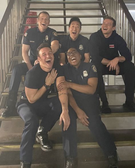 Kenneth Choi, Aisha Hinds, 9 1 1 Buck, Buck And Eddie, Peter Krause, 9 1 1 Tv Show, Los Angeles Fire Department, Eddie Diaz, Evan Buckley