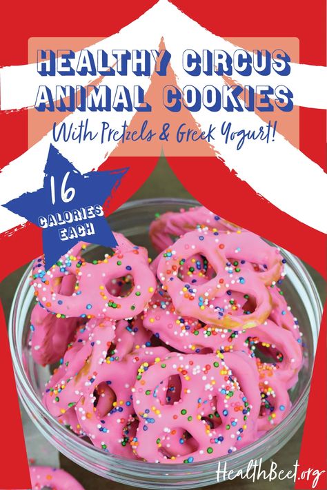 Cookies With Pretzels, Health Beet, Circus Animal Cookies, Healthy Low Calorie Snacks, Yogurt Pretzels, Sugar Free White Chocolate, Sugar Free Yogurt, Yogurt Covered Pretzels, Circus Animal Cookie