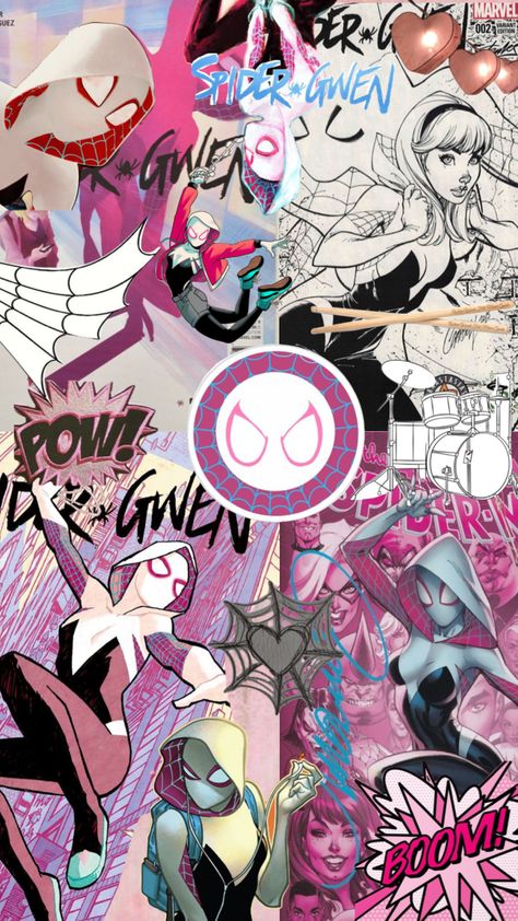 #spidergwen #wallpaper #marvel #comics #spider #drums #gwenstacy #pink Wallpaper Marvel, Marvel Comics, Drums, Spiderman, Marvel, Energy, Comics, Pink