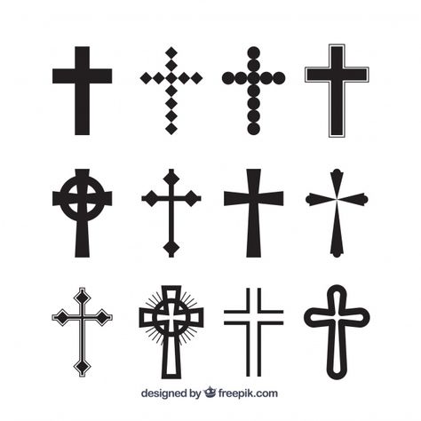 Colección de siluetas de cruz cristiana vector gratuito | Free Vector #Freepik #vector #freeicono #freelineas #freenegro #freesilueta Cruz Vector, Cross Silhouette, Cross Tattoos For Women, Cross Vector, Cross Tattoos, Cross Tattoo Designs, Cross Svg, Silhouette Clip Art, Celtic Tattoos