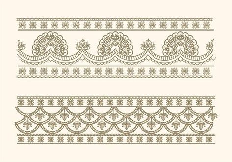 Seamless traditional border design | Premium Vector #Freepik #vector #pattern Traditional Border Design, Geometric Border Design, Geometric Pattern Background, Doodle Background, Modern Geometric Art, Halftone Pattern, Halftone Dots, Memphis Pattern, Chintz Fabric