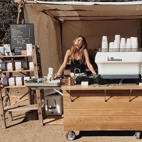 Coffee Catering Cart, Coffee Carts Design, Coffee Stand Business, Coffee Tent Ideas, Coffee Market Stall, Coffee Pop Up Shop, Mobile Coffee Cart Ideas Business, Coffee Cart Menu Ideas, Diy Mobile Coffee Cart