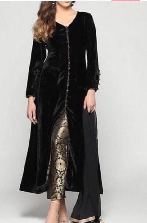 Excited to share this item from my #etsy shop: black velvet long kameez custom made dress punjabi suit fitted brocade pant indian womens party wear dresses custom made Kaftan shalwar Velvet Salwar, Velvet Pakistani Dress, Silk Kameez, Long Kameez, Velvet Suit Design, Velvet Design, Pakistani Dresses Online, Custom Made Dress, Velvet Dress Designs