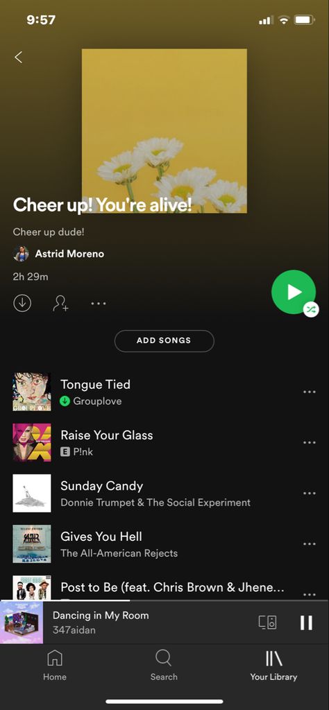 Songs to cheer you up🌞 Cheer Songs, Feel Good Playlist, Good Playlist, All American Rejects, Tongue Tie, Up Music, Cheer You Up, Chris Brown, Cheer Up