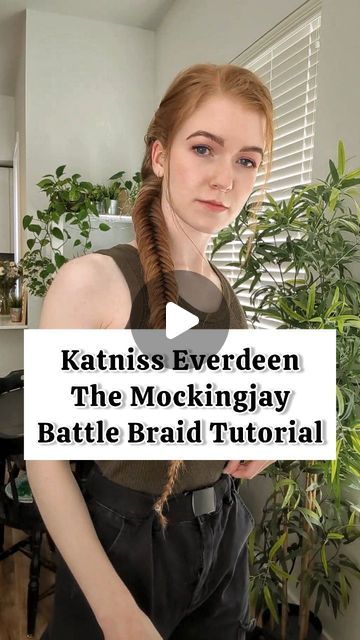 Ryan Terhune on Instagram: "Wrapping up our Hunger Games hairstyle tutorials with Katniss' Mockingjay Battle Braid!! Which Hunger Games hairstyle is your favorite, and what show/movie should we do next?? #hungergames #themockingjay #katnisseverdeen #katnissbraid" Katniss Everdeen Braid Tutorial, Katniss Braid Tutorial, Katniss Pregnant, Hunger Games Hairstyles, Katniss Everdeen Hair, Katniss Everdeen Braid, Katniss Hair, Katniss Mockingjay, Katniss Braid