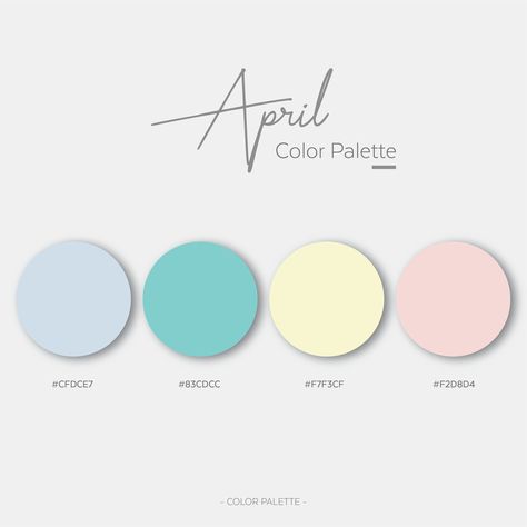 April Colors Palette, April Colour Palette, Mothers Day Color Palette, April Color Schemes, April Color Palette, March Color Palette, Easter Color Palette, April Colors, Graphic Design Calendar