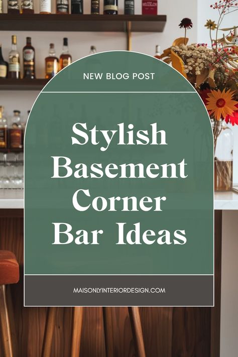 Discover practical and stylish basement corner bar ideas to elevate your home entertainment space. A chic corner bar can enhance any gathering and provide convenience while maximizing limited space. From minimalist setups to full bars with storage potential, these designs will help you create an inviting setting for friends and family. Utilize materials like wood and metal to match your decor, and consider lighting to add ambiance. Revamp your basement area and impress your guests with these unique bar ideas for enjoyable get-togethers. Contemporary Bars For Home, Corner Dry Bar Ideas Basement, Corner Bar In Basement, Corner Bar Designs For Home, Corner Home Bar Ideas, Living Room Corner Bar Ideas, Unique Basement Bar Ideas, Sitting Area With Bar, Basement Corner Bar Ideas