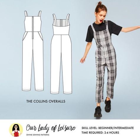 Wide Leg Jumpsuit Pattern, Diy Jumpsuit, Overalls Sewing Pattern, Jumpsuit Pattern Sewing, Knit Dress Pattern, Sew Ins, Kleidung Diy, Couture Mode, Jumpsuit Pattern