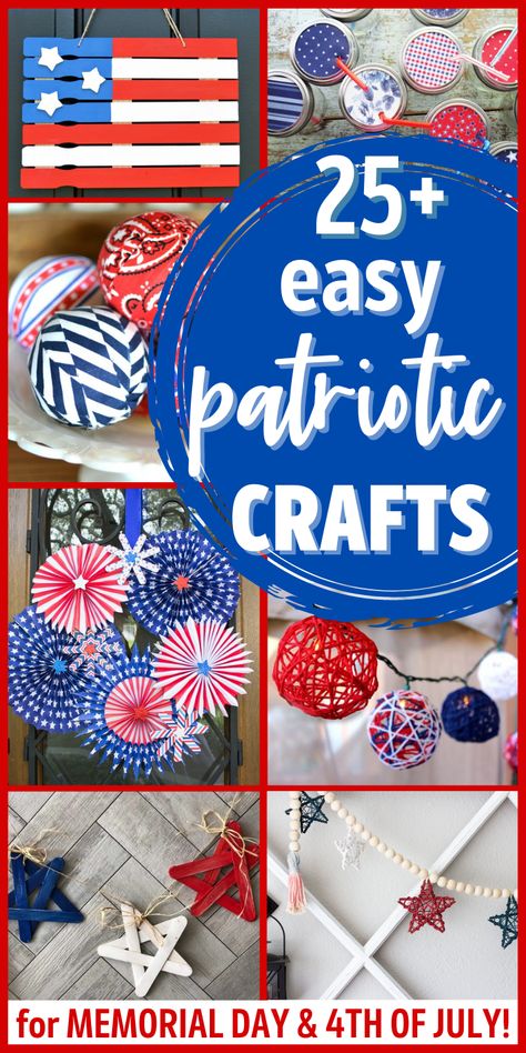 Patriotic Ornaments, Patriotic Crafts Diy, 4th Of July Crafts, Crafts 2024, Patriotic Diy, Patriotic Wreaths, Memorial Day Decorations, Flag Crafts, 4th July Crafts