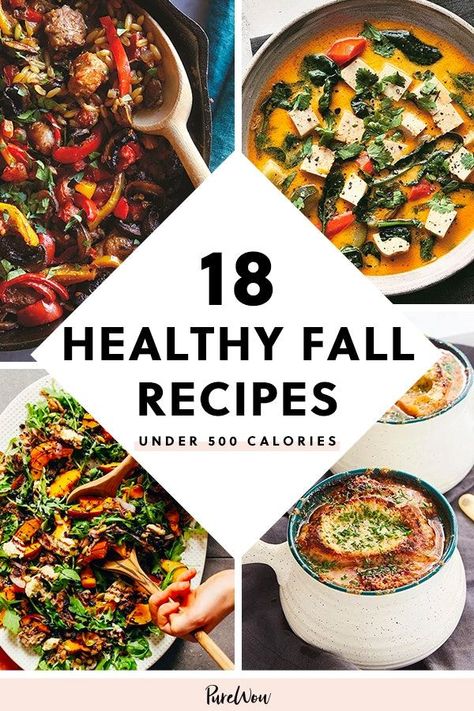 40 Healthy Fall Recipes Under 500 Calories (That Still Taste Delish) Healthy Fall One Pot Meals, Easy Healthy Fall Meal Prep, Fall Diet Recipes, Dinners 500 Calories Or Less, Healthy Autumn Crockpot Recipes, Fall Vegetarian Recipes Lunch, Plant Based Fall Dinner Recipes, Quick Healthy Fall Dinner Recipes, Cozy Fall Dinner Recipes Healthy