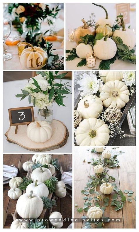 Pumpkin decor Centerpieces Fall Wedding, Wedding Centerpieces Fall, Fall Wedding Desserts, Fall Bridal Shower Decorations, Fall Engagement Parties, Fall Elements, Fall In Love Bridal Shower, Wedding Sign Decor, Fall Wedding Tables